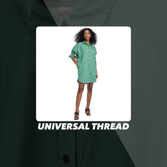 Universal Thread Dresses & Skirts - EUC Universal Thread Green Oversized Shirt Dress